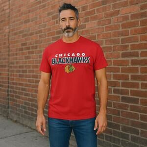 CHICAGO BLACKHAWKS Men’s Large Red T-Shirt NHL